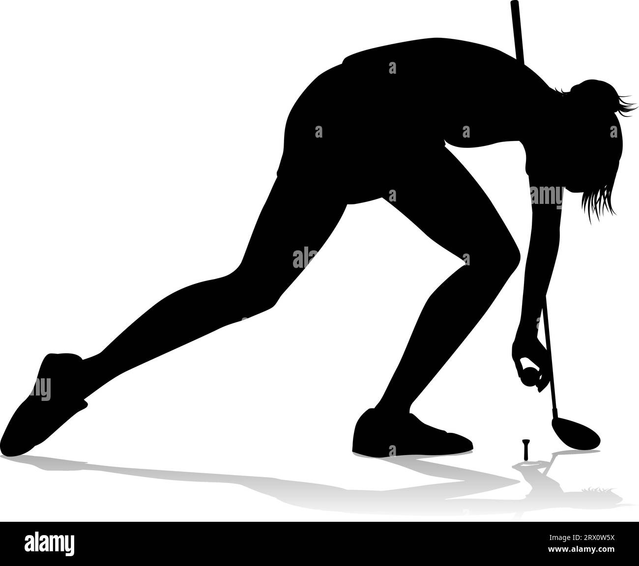 Sports Golf golfeur Personne Silhouette Illustration de Vecteur