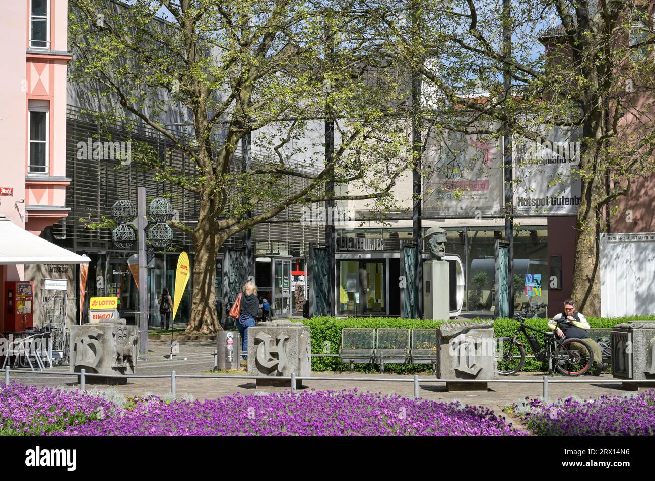 Schellbau, Musée Gutenberg, Liebfrauenplatz, Mayence, Rheinland-Pfalz, Allemagne Banque D'Images