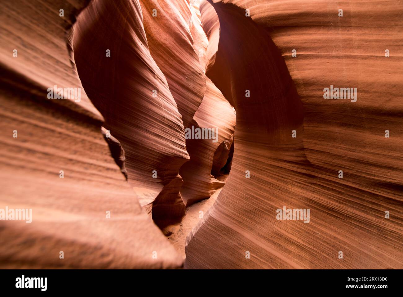 USA Arizona Antilope Canyon canyon supérieur et inférieur près de page Banque D'Images