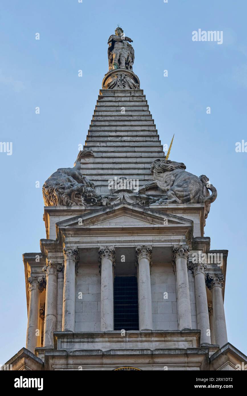 St George's Church Bloomsbury vue de bloomsbury Banque D'Images