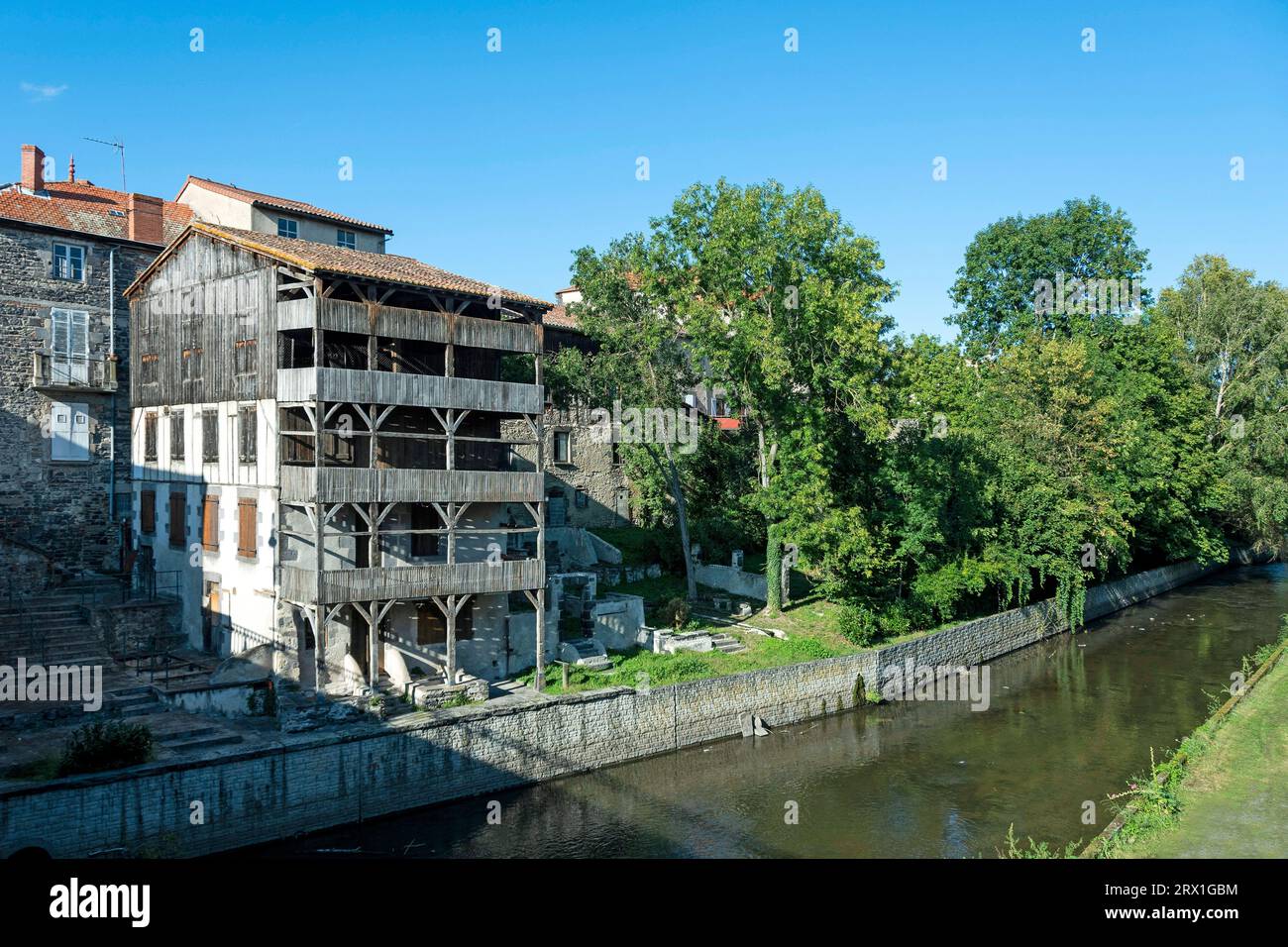 Maringues. La Grande Tannerie a fonctionné jusqu'en 1879, elle est classée Monument Historique. Puy de Dome département . Auvergne-Rhône-Alpes. France Banque D'Images