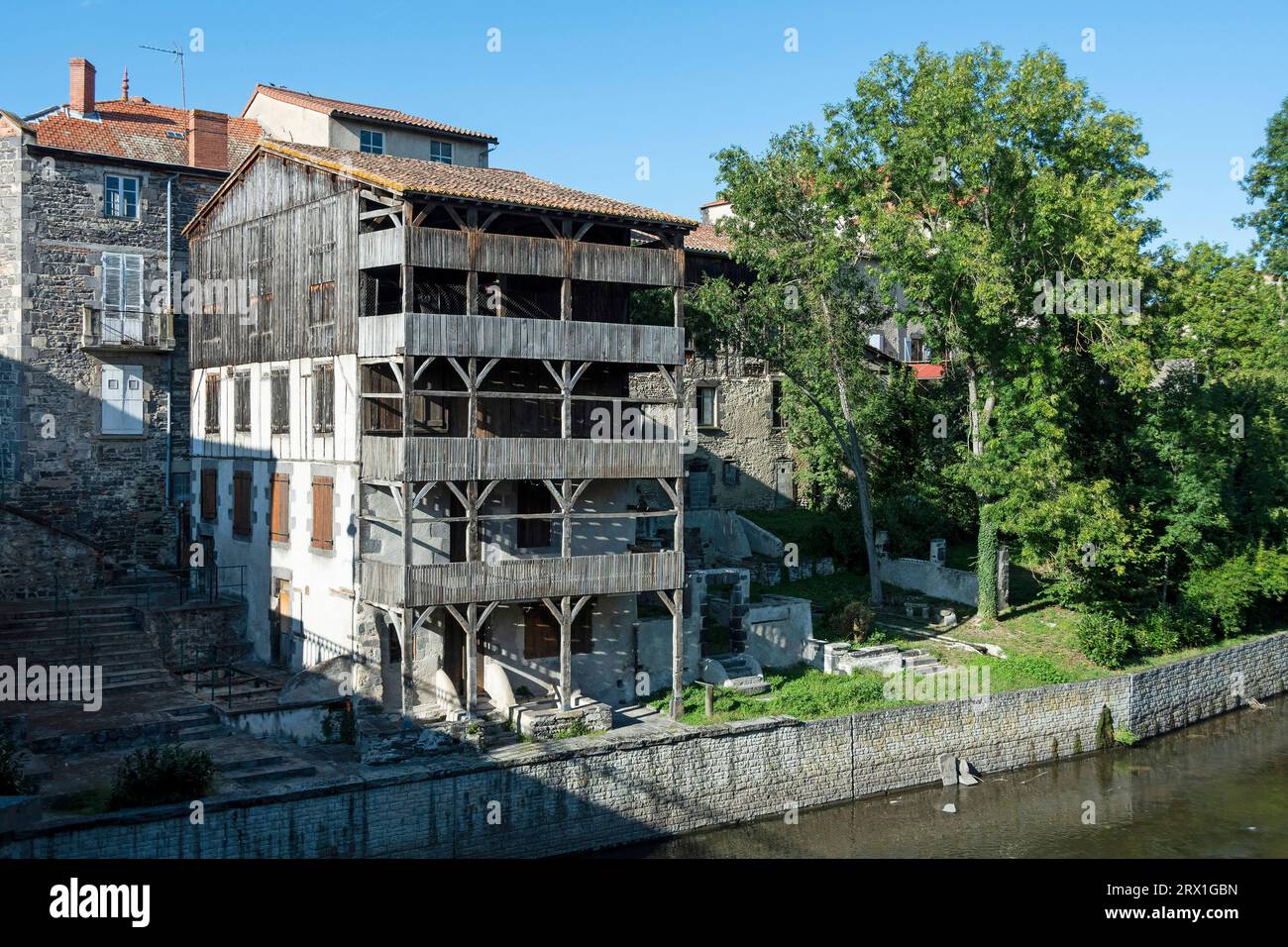 Maringues. La Grande Tannerie a fonctionné jusqu'en 1879, elle est classée Monument Historique. Puy de Dome département . Auvergne-Rhône-Alpes. France Banque D'Images