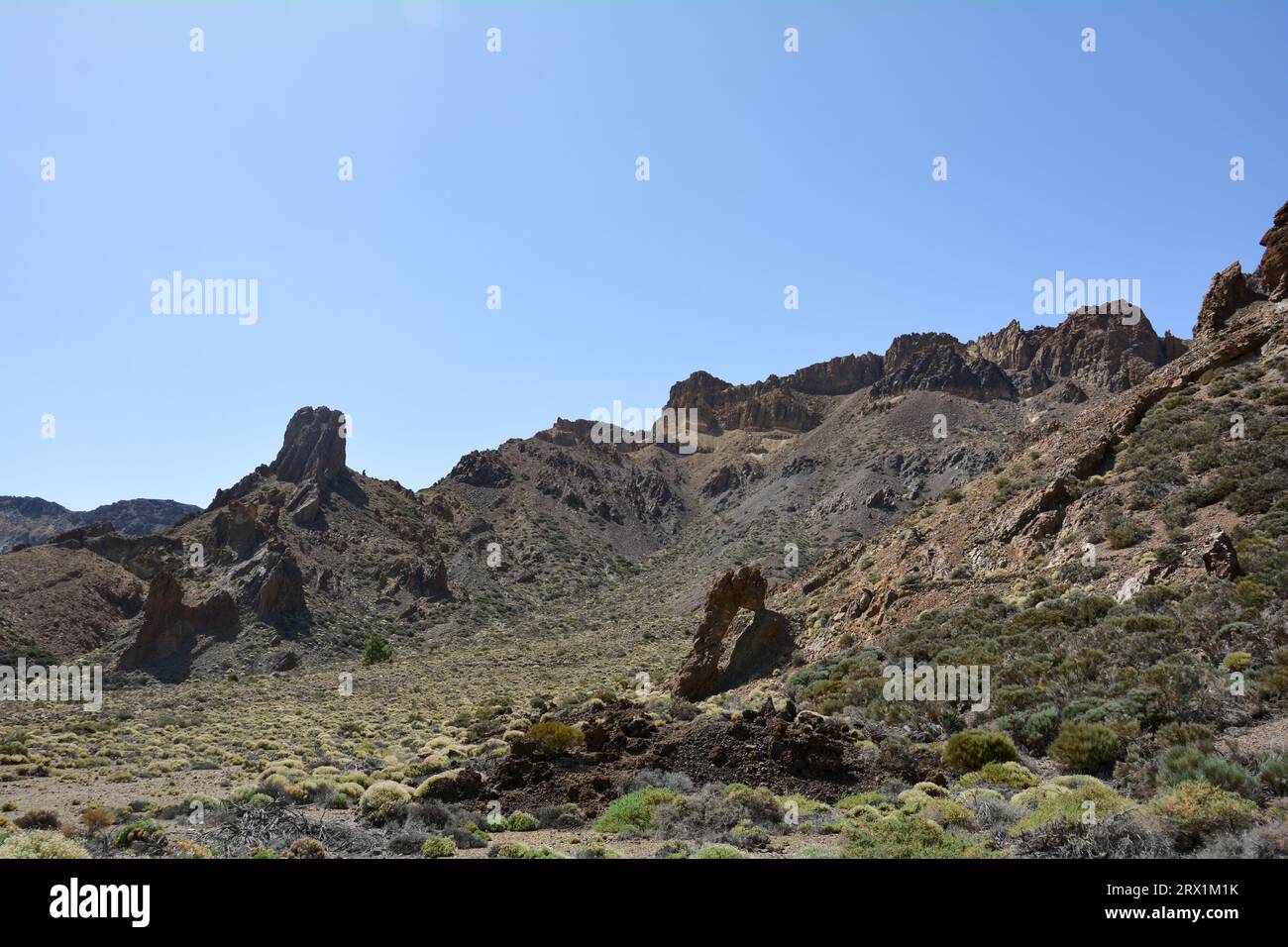 Le rocher Zapato de la Reina (la chaussure de la Reine), dont la forme rappelle une chaussure à talons hauts, est situé au sud-ouest du Llano de Ucanca dans le L. Banque D'Images