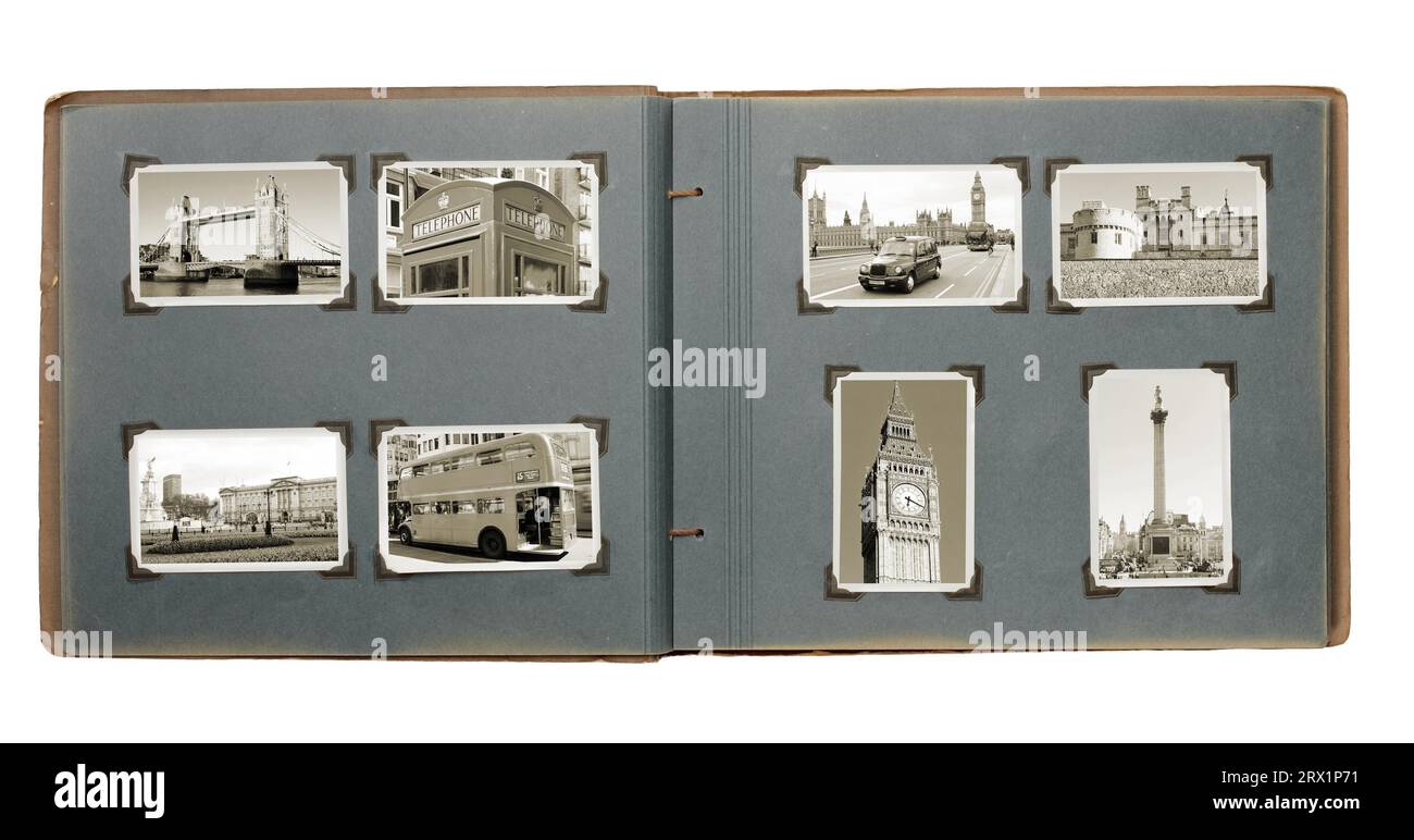 Ancien album photo avec (nouveau) des images de Londres. Toutes les images sont (c) Stocksnapper (le créateur de l'ensemble de l'image) Banque D'Images