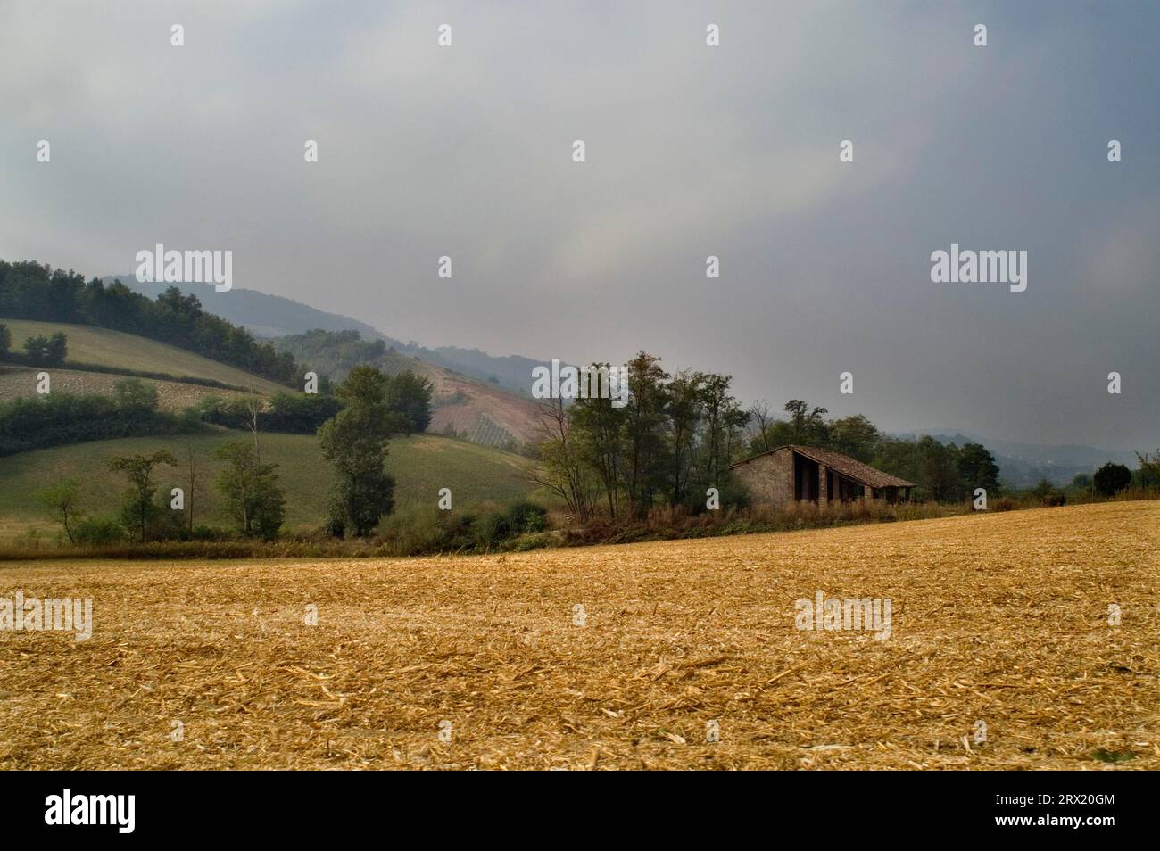 Grange dans les Apennins de Piacentine Banque D'Images