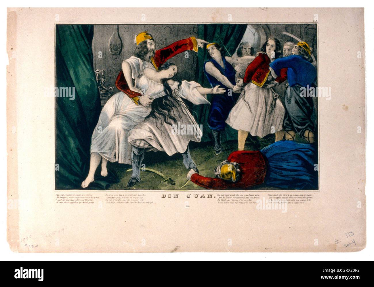 Lithographie, 'Don Juan'. DL*60.2336. Collection Peters Prints. Banque D'Images