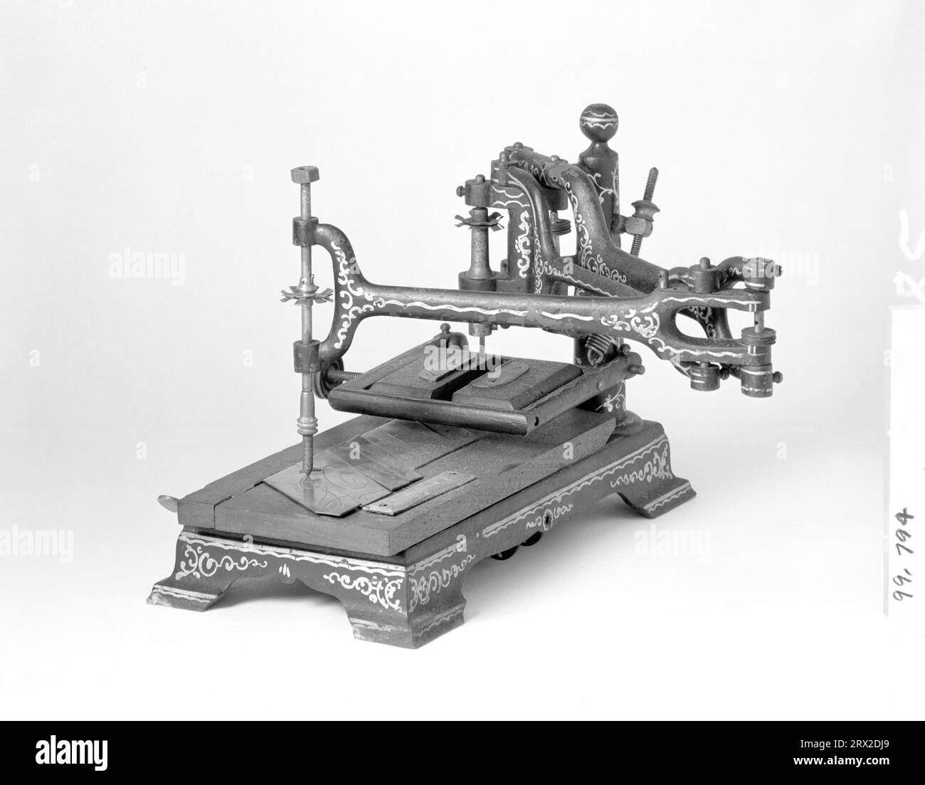 Modèle de brevet. Machine de gravure pantographique, Spencer, brevet no. 99794, de 4' x 5' bwn. GA*89797.099794. Banque D'Images