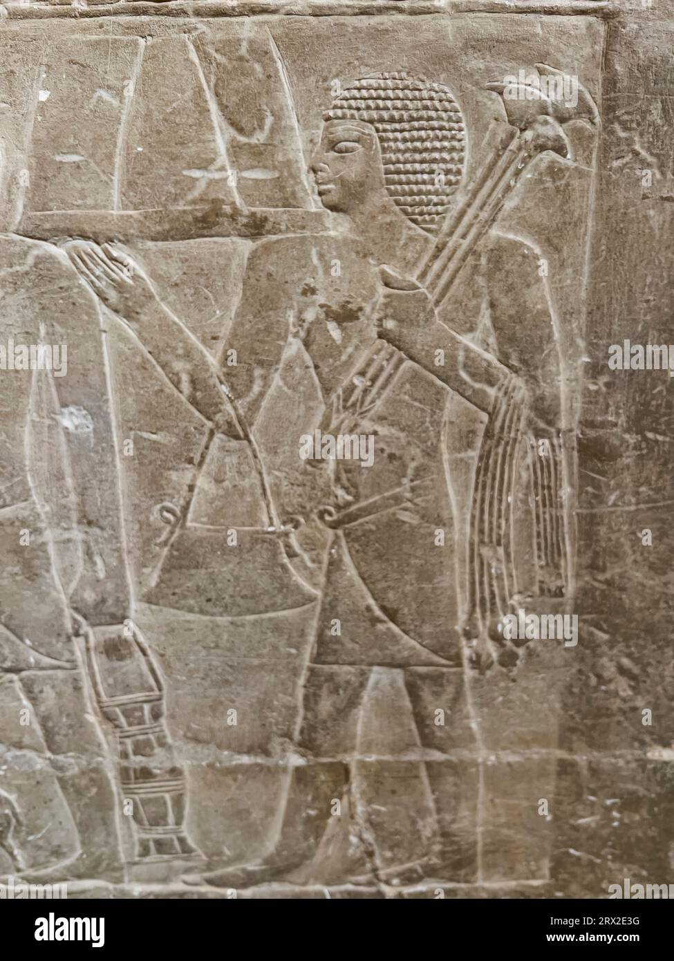 Relief d'une tombe à Saqqara, partie de la nécropole memphite, site du patrimoine mondial de l'UNESCO, Egypte, Afrique du Nord Banque D'Images