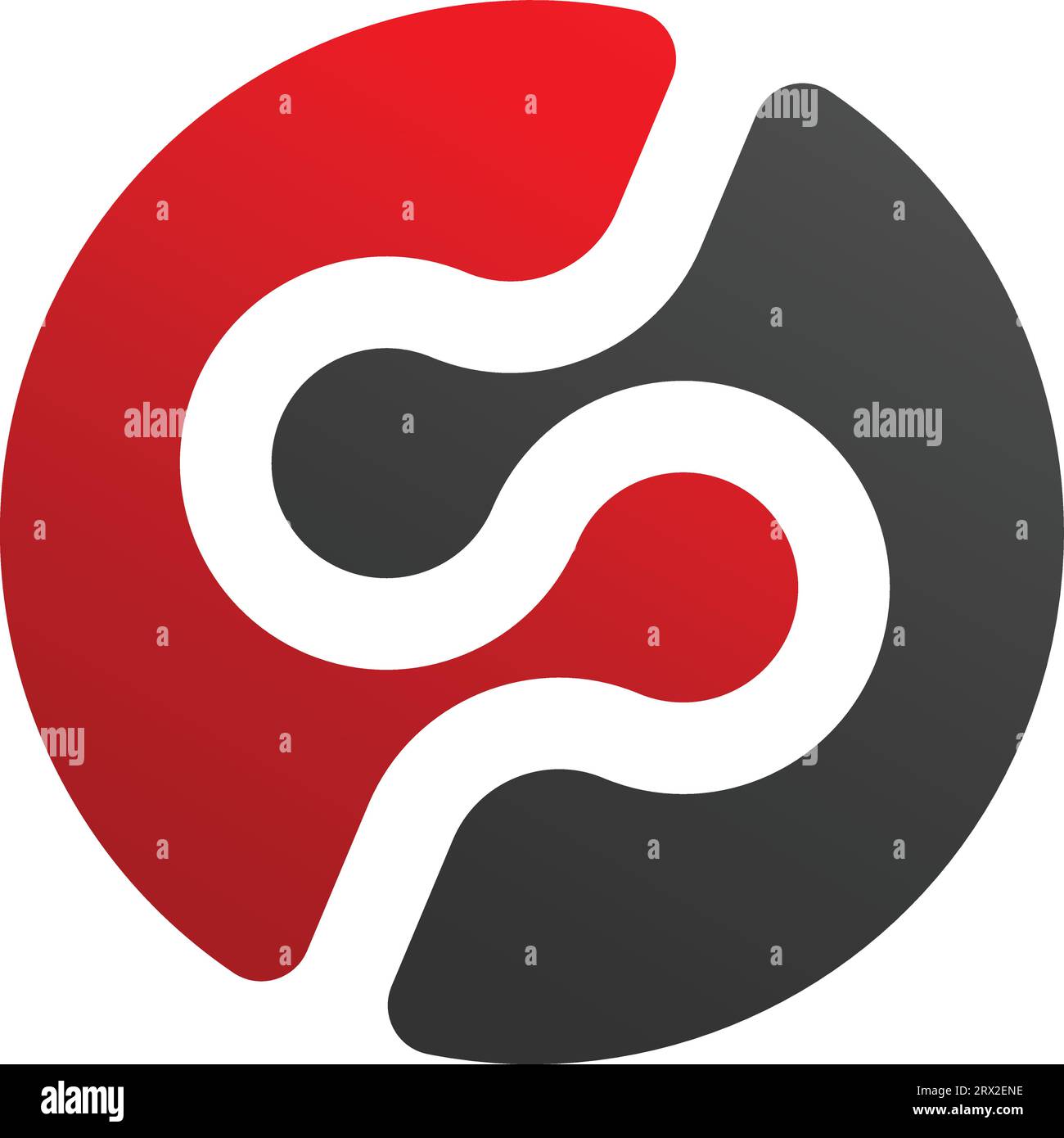 Concept de logo de lettre dp design de cercle abstrait Illustration de Vecteur