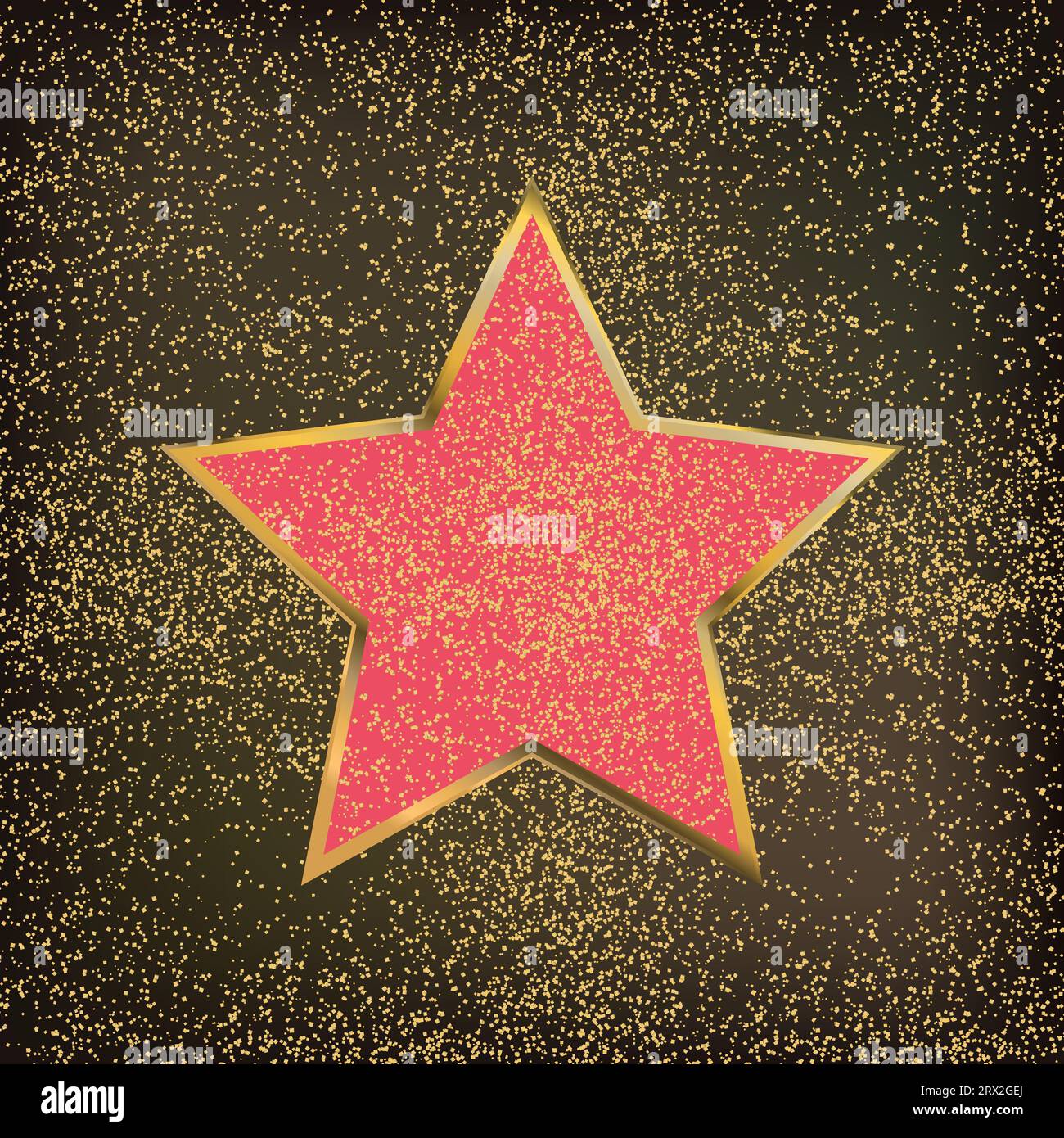 Walk of Fame Star Illustration vectorielle isolée. Hollywood Actor Award for Achievement, récompense symbole star design couverture pour vos projets. Illustration de Vecteur