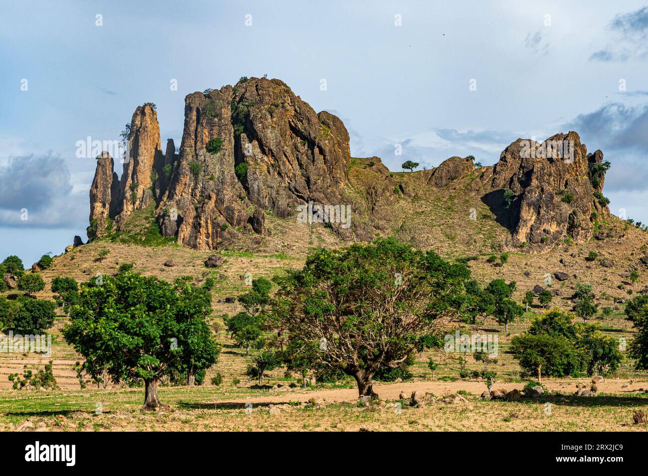 Paysage lunaire, Rhumsiki, montagnes Mandara, province de l'extrême-Nord, Cameroun, Afrique Banque D'Images