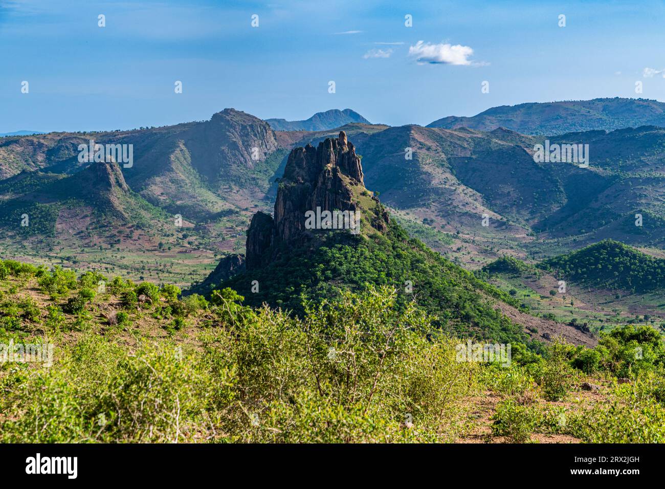 Paysage lunaire, Rhumsiki, montagnes Mandara, province de l'extrême-Nord, Cameroun, Afrique Banque D'Images