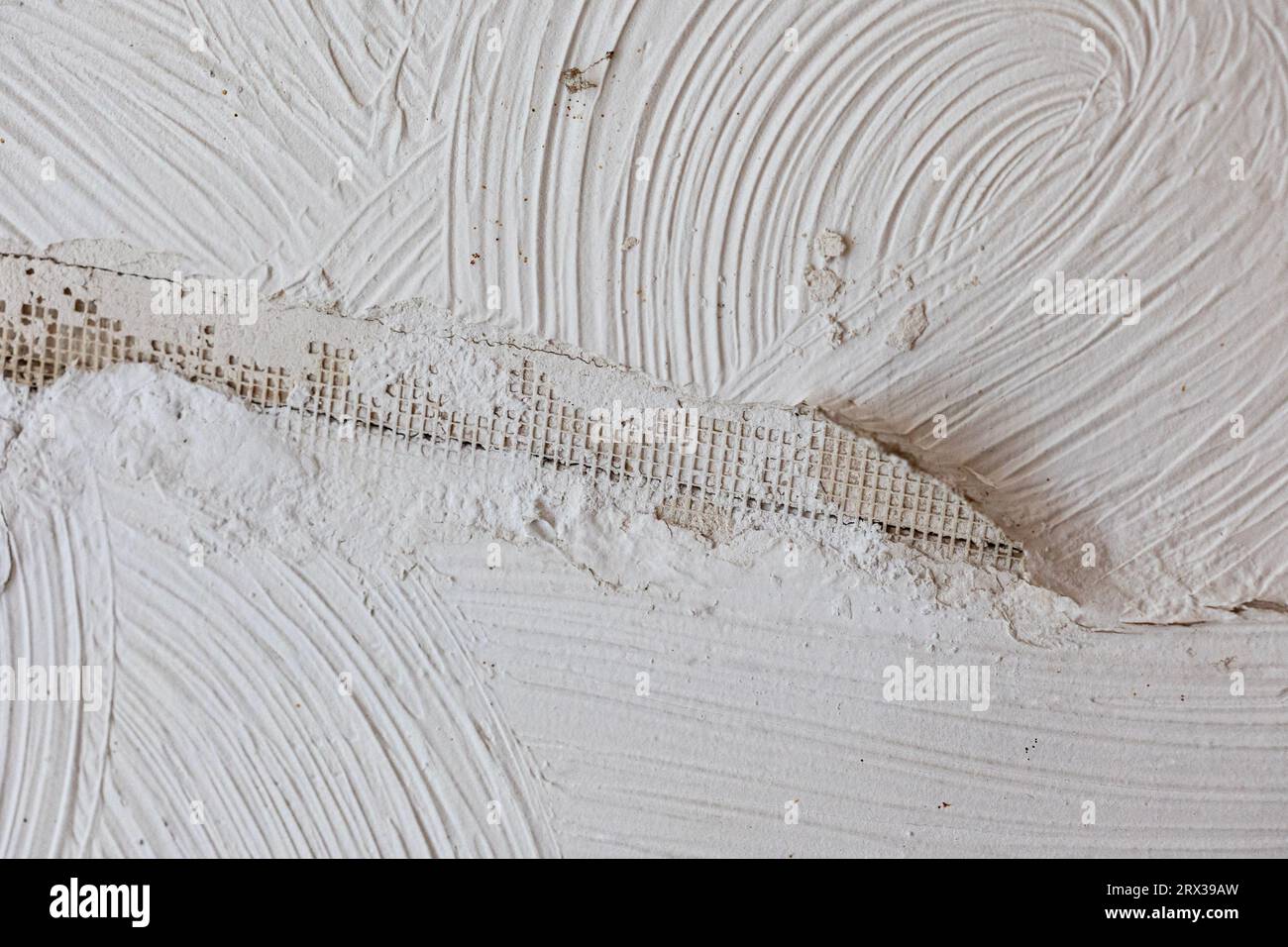 Dégâts d'eau au plafond artex dans une maison au Royaume-Uni Banque D'Images