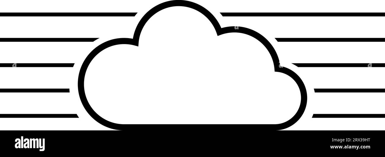 Cloud modèle nuageux créer un référentiel de données cloud logo, modèle vectoriel Illustration de Vecteur