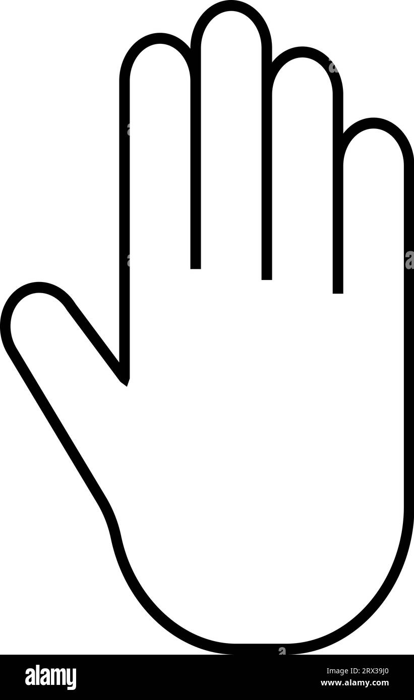 Gestes doigts main, icônes de paume, pointeurs geste majeur Illustration de Vecteur