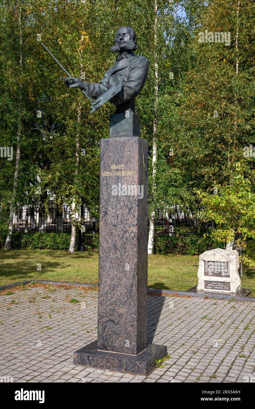 CRONSTADT, RUSSIE - 16 SEPTEMBRE 2023 : Monument à Ivan Aivazovsky. Kronstadt Banque D'Images