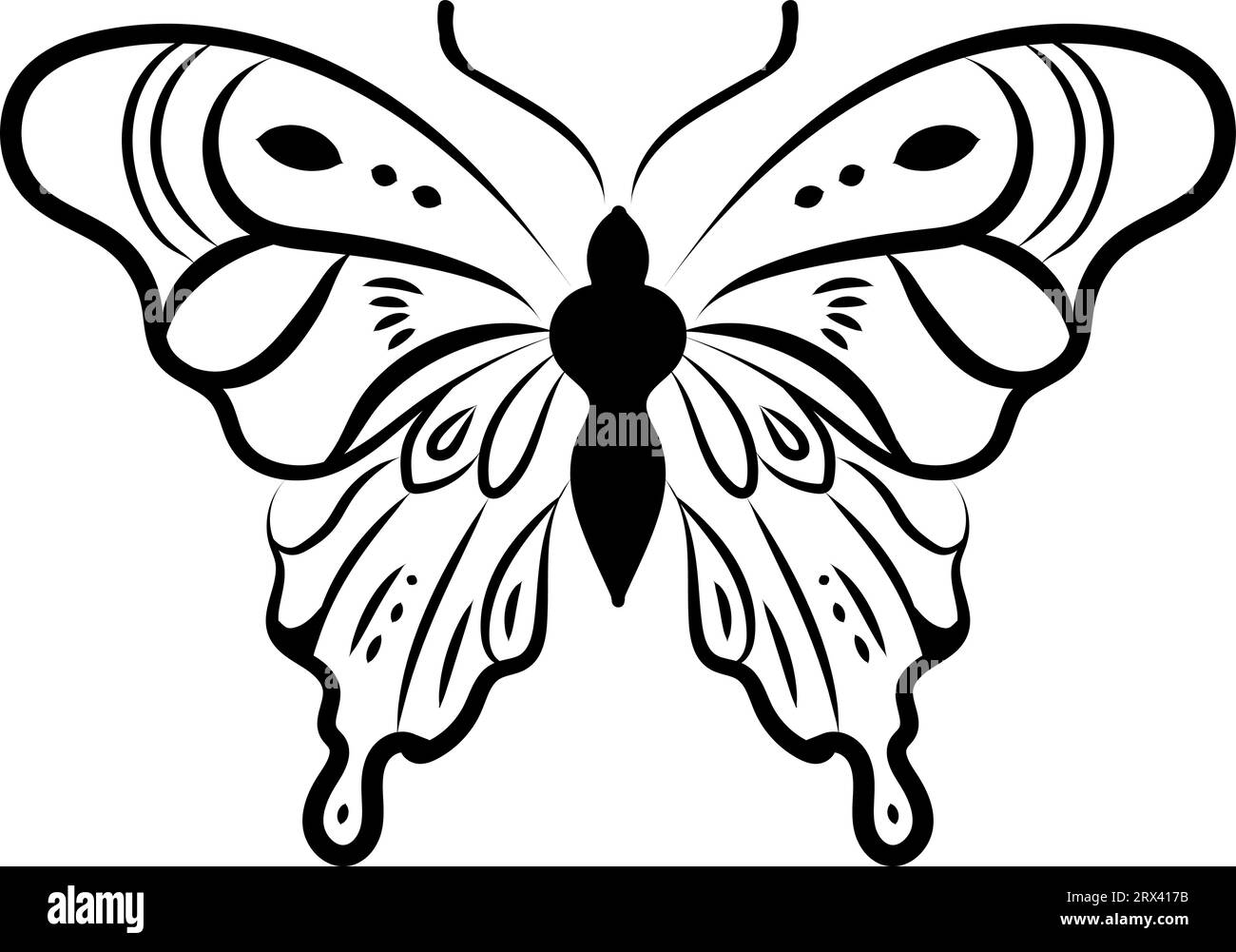 Tatouage papillon splash , illustration, vecteur sur fond blanc. Illustration de Vecteur