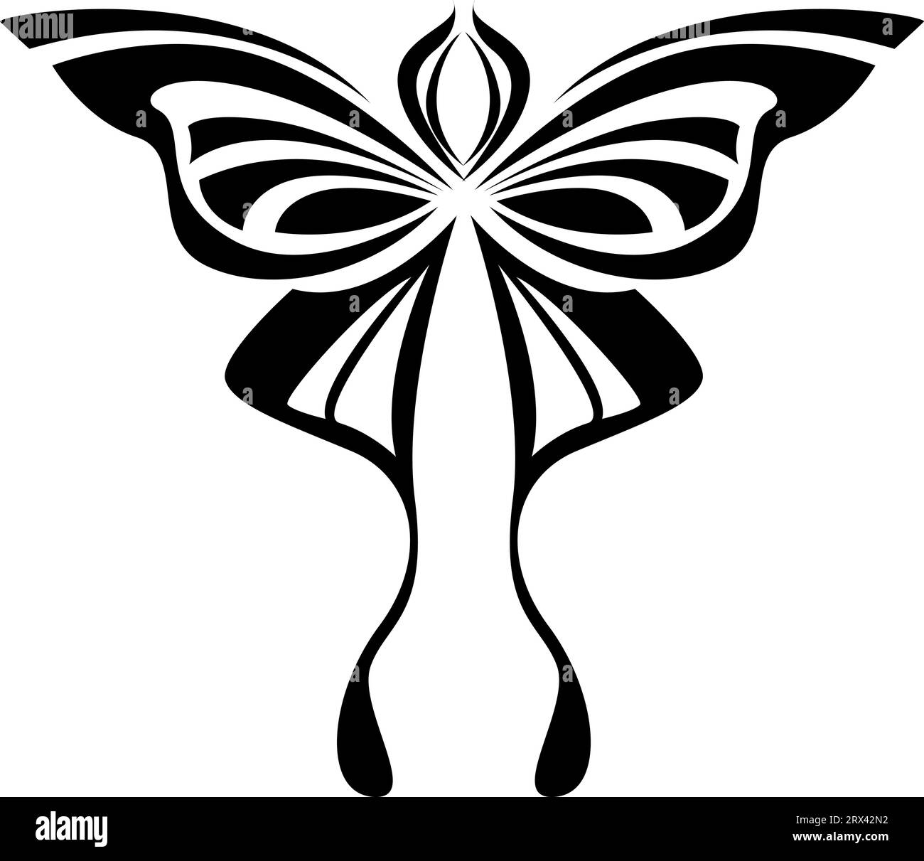 Tatouage d'insecte papillon, illustration de tatouage, vecteur sur un fond blanc. Illustration de Vecteur