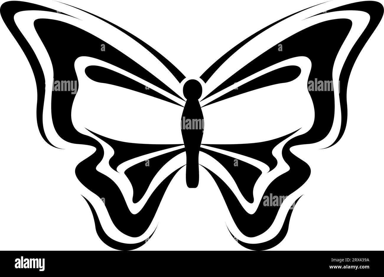 Tatouage petit papillon, illustration de tatouage, vecteur sur fond blanc. Illustration de Vecteur
