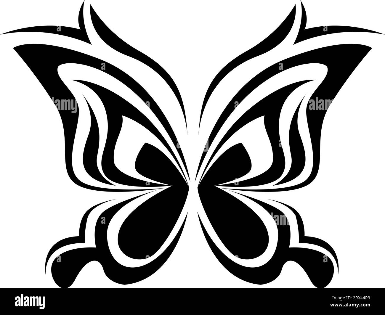 Beau tatouage de papillon, illustration de tatouage, vecteur sur un fond blanc. Illustration de Vecteur