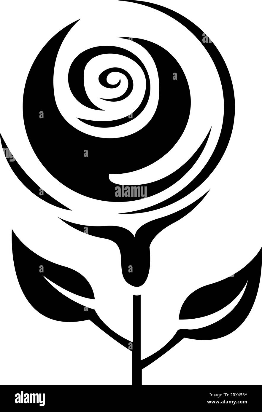 Tatouage de fleur de rose, illustration de tatouage, vecteur sur un fond blanc. Illustration de Vecteur
