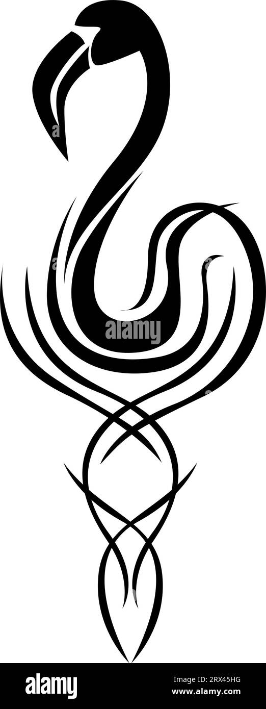 Tatouage d'oiseau Flamingo, illustration de tatouage, vecteur sur un fond blanc. Illustration de Vecteur Tatouage d'oiseau Flamingo, illustration de tatouage, vecteur sur un fond blanc. Illustration de Vecteur