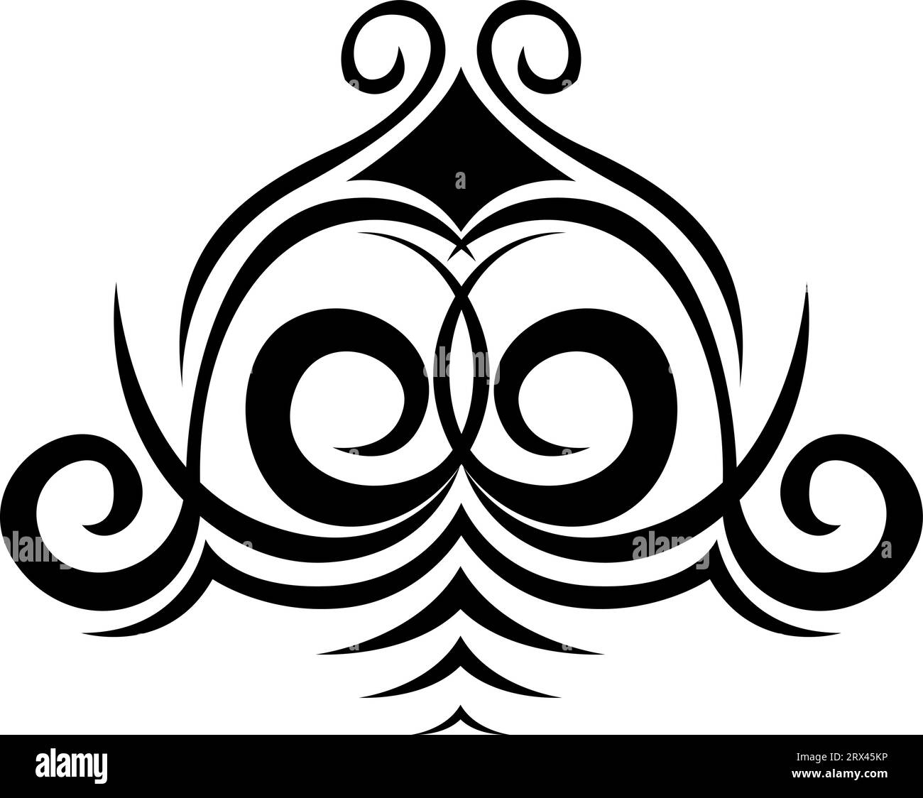 Idée abstraite de tatouage, illustration de tatouage, vecteur sur fond blanc. Illustration de Vecteur