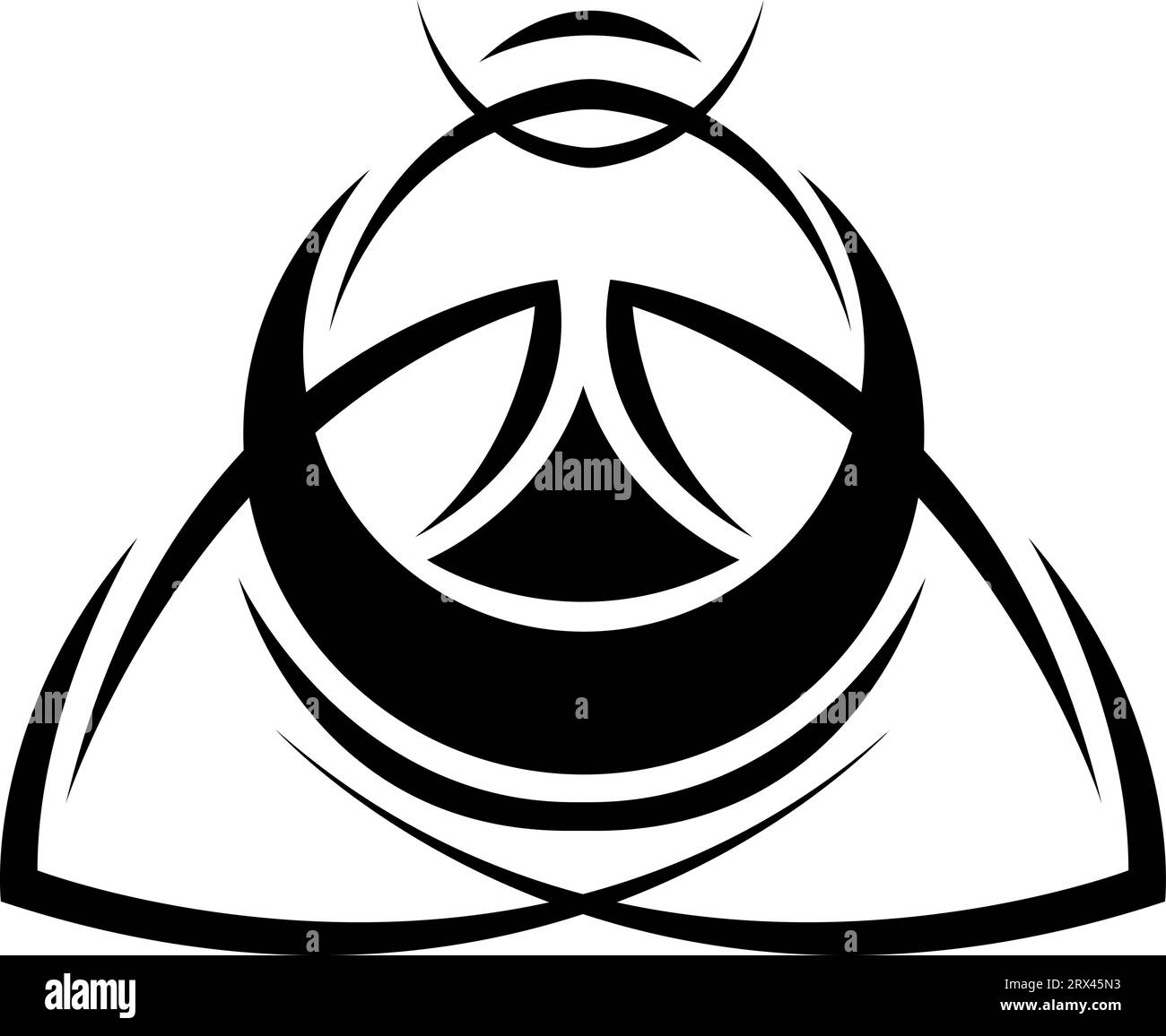 Tatouage triangle noir, illustration de tatouage, vecteur sur fond blanc. Illustration de Vecteur