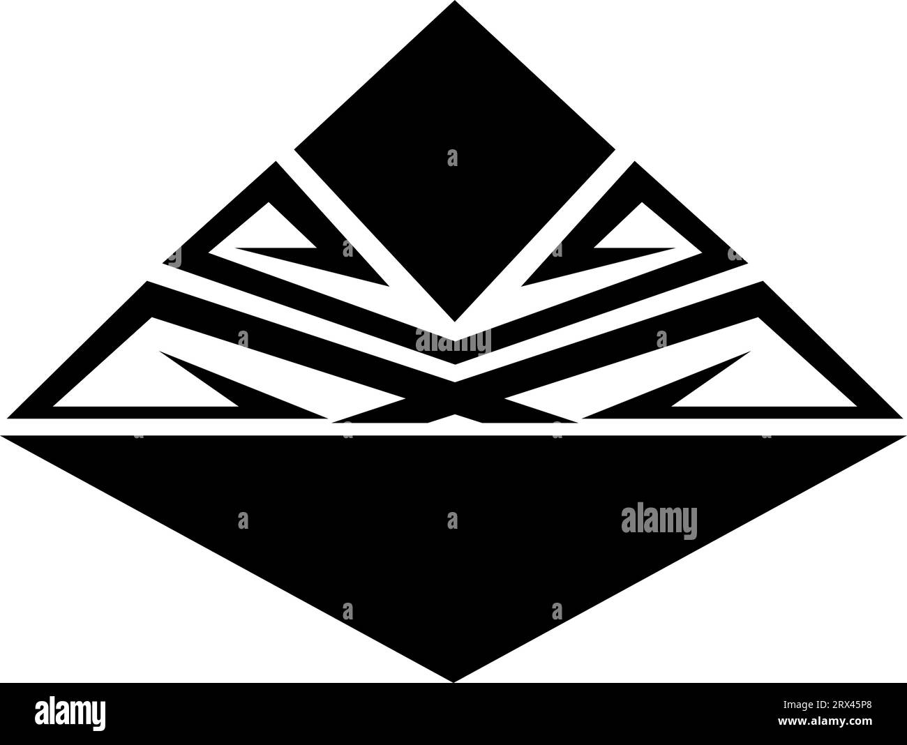 Tatouage pyramide noire, illustration de tatouage, vecteur sur fond blanc. Illustration de Vecteur