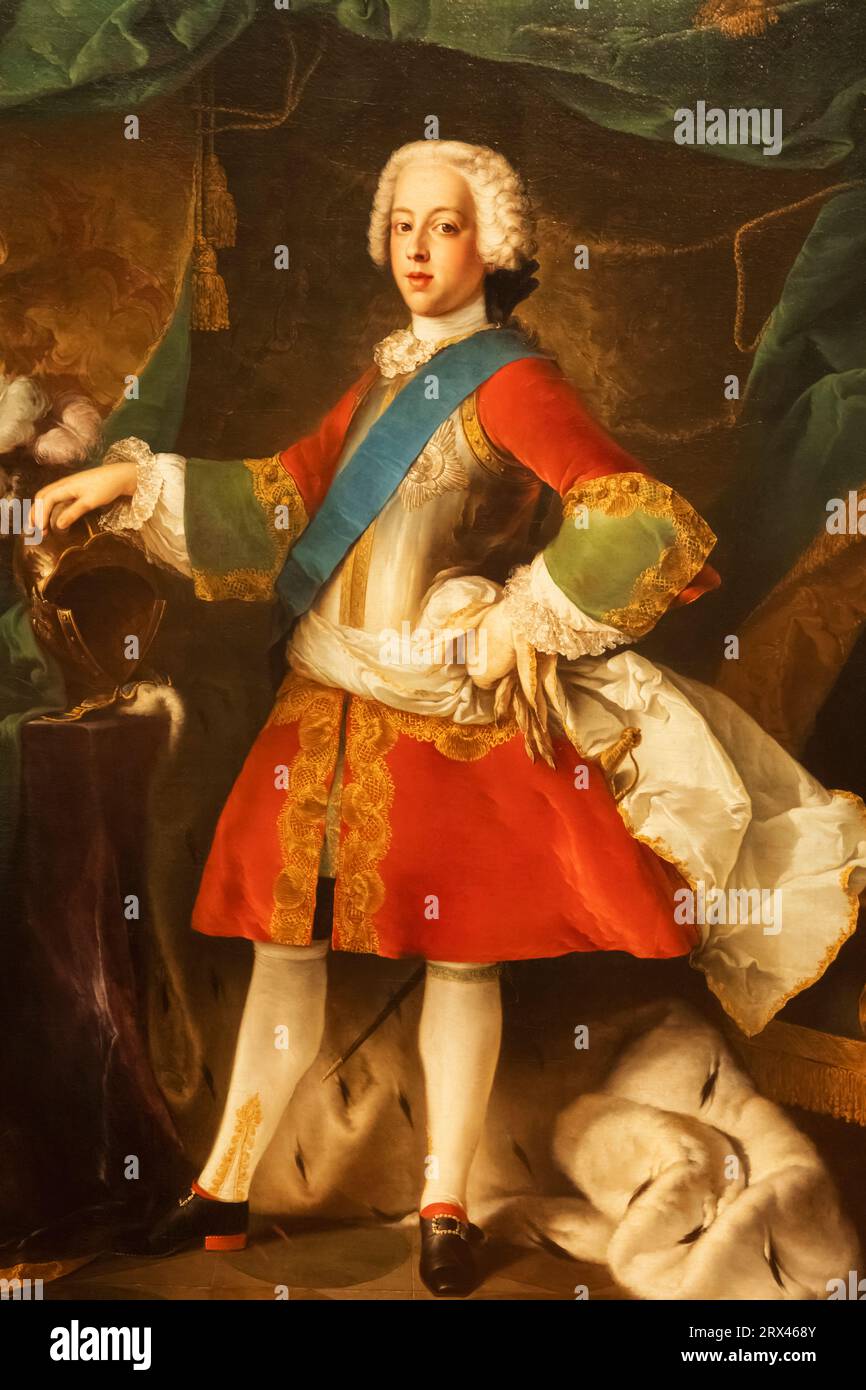 Angleterre, Londres, Portrait du Prince Charles Edward Stuart, Bonnie Prince Charlie (1720-88) par Louis Gabriel Blanchet daté 1738 Banque D'Images