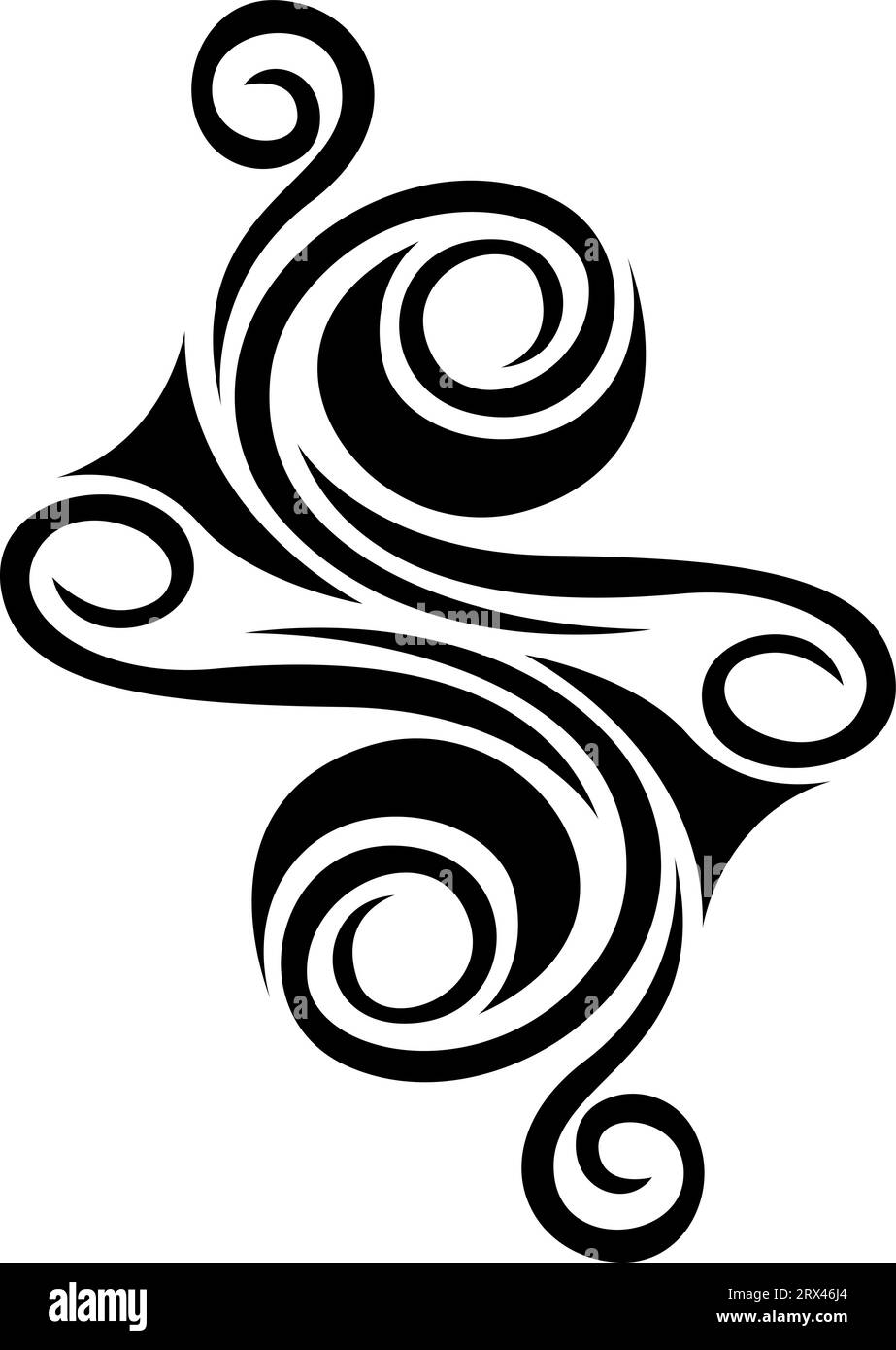 Tatouage ligne tatouage, illustration de tatouage, vecteur sur un fond blanc. Illustration de Vecteur