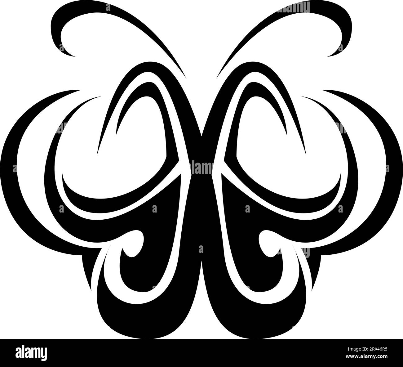 Tatouage papillon, illustration de tatouage, vecteur sur fond blanc. Illustration de Vecteur