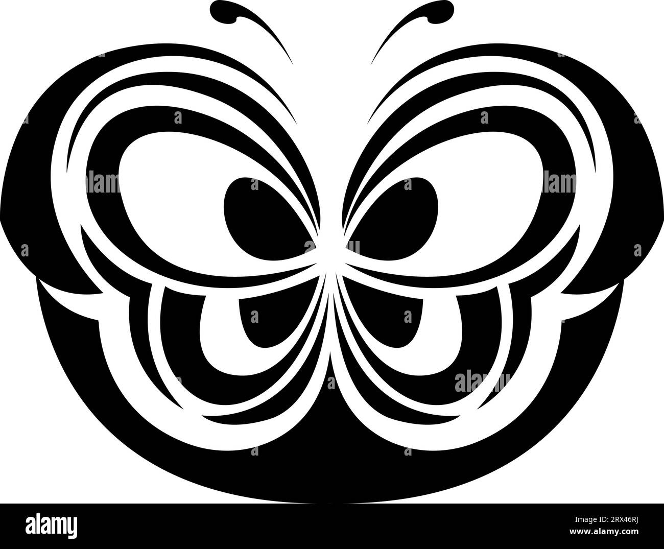 Tatouage papillon mignon, illustration de tatouage, vecteur sur un fond blanc. Illustration de Vecteur