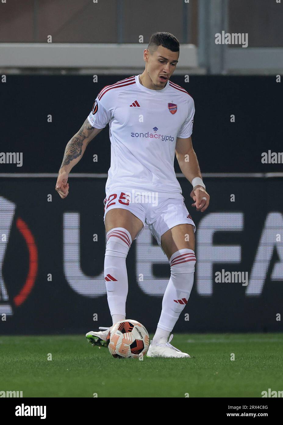 Bergame, Italie. 21 septembre 2023. Bogdan Racovitan de Rakow lors du match de la Ligue des champions de l'UEFA au Stadio Di Bergamo, Bergame. Le crédit photo devrait se lire : Jonathan Moscrop/Sportimage crédit : Sportimage Ltd/Alamy Live News Banque D'Images