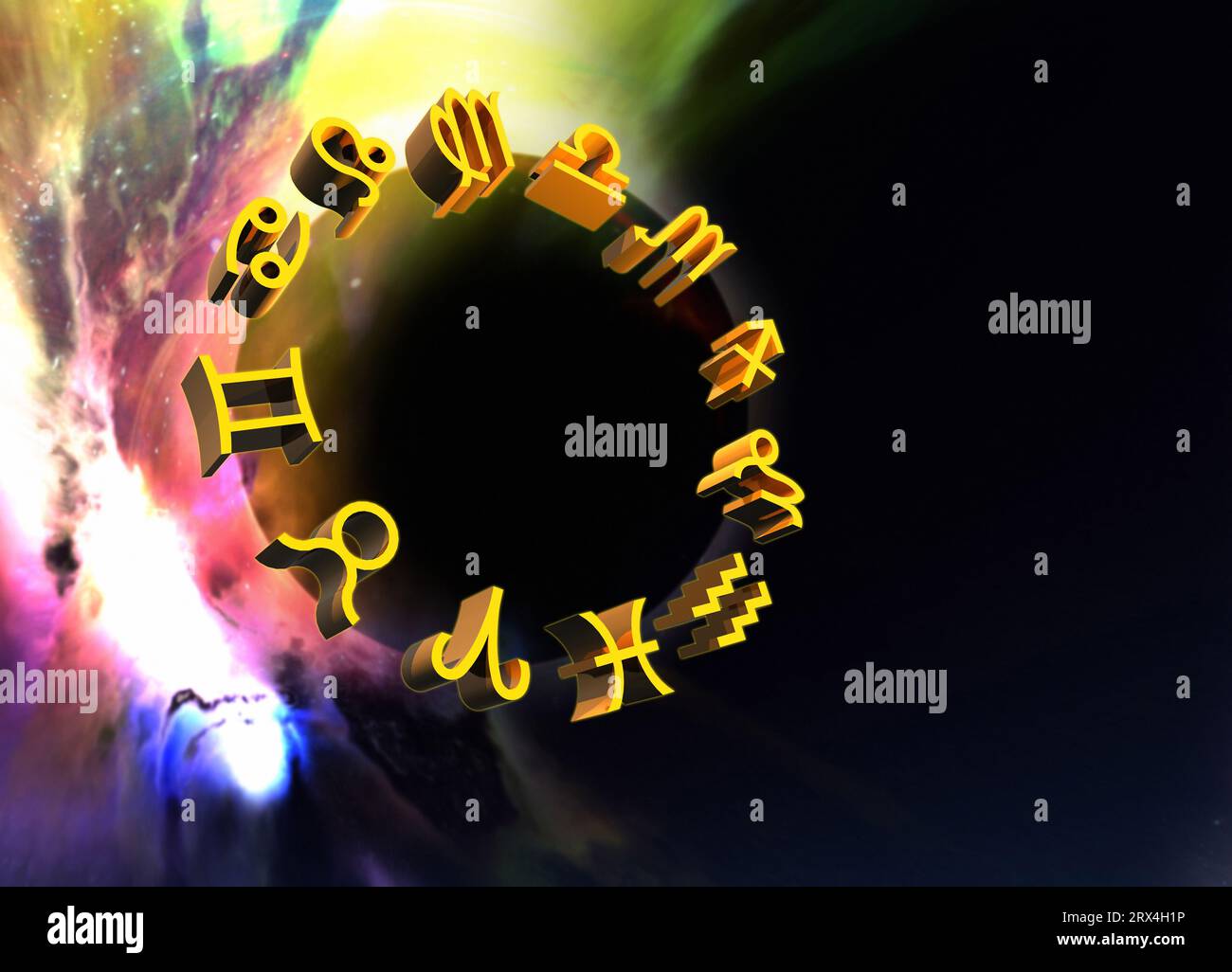 Symboles astrologiques, illustration Banque D'Images