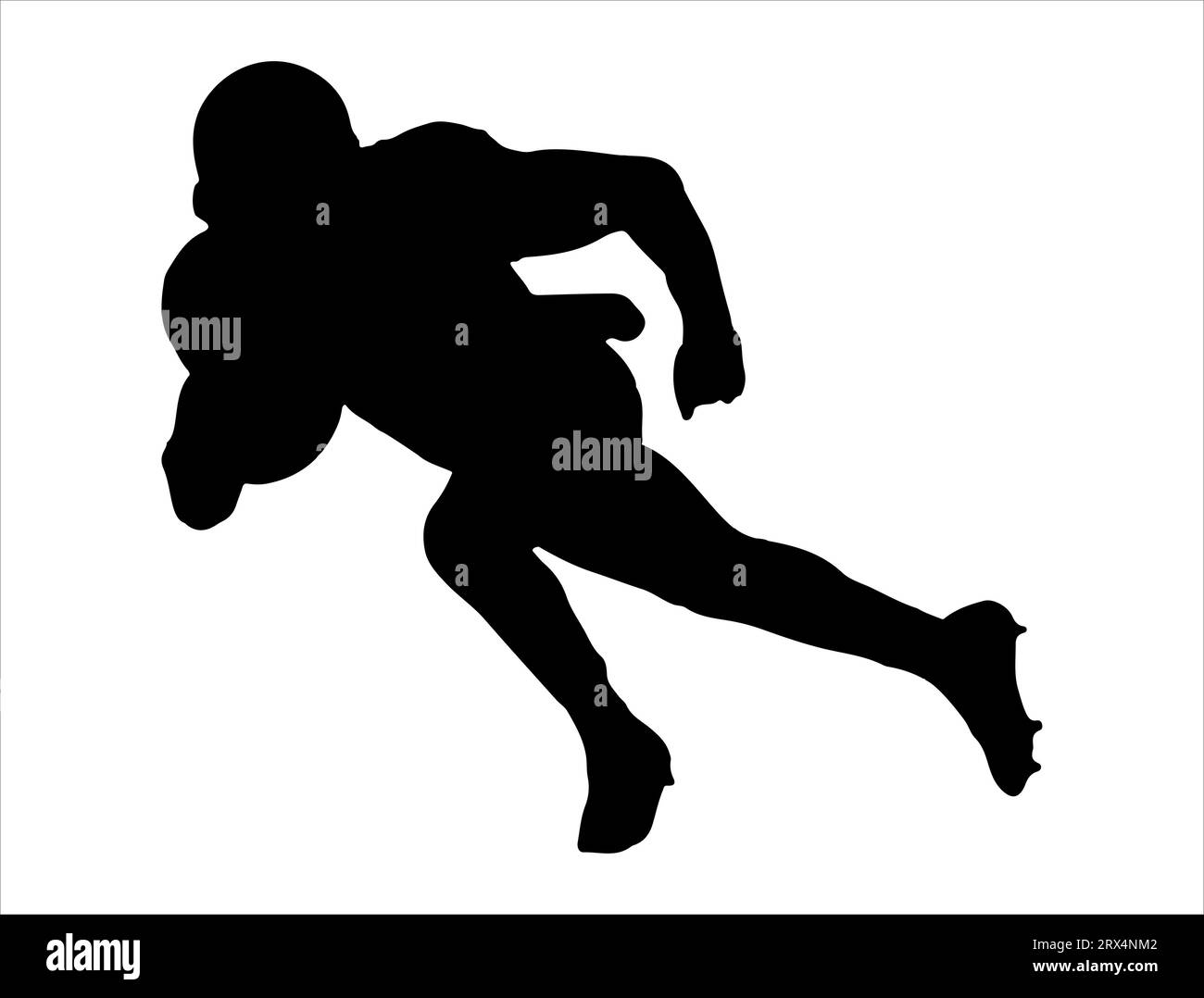 Art vectoriel silhouette de joueur de football américain Illustration de Vecteur