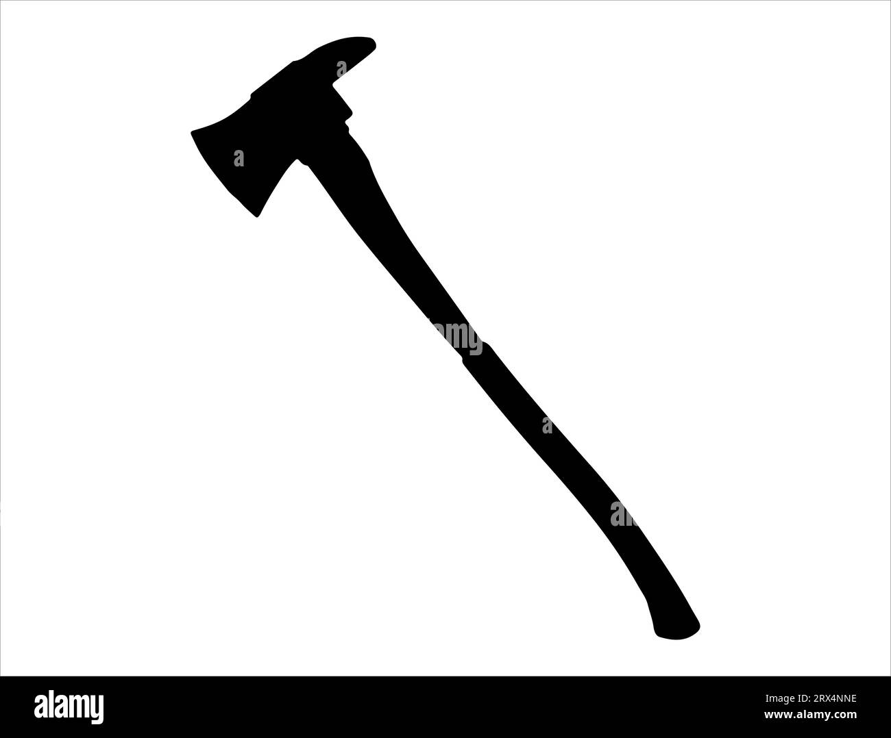 Axe silhouette vector art fond blanc Illustration de Vecteur