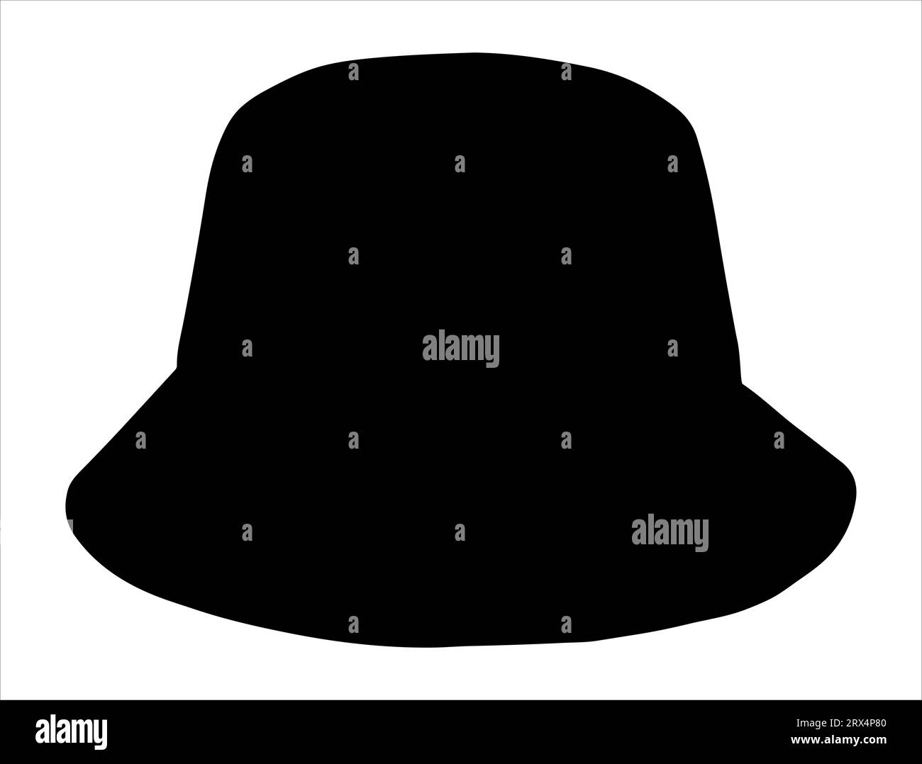 Illustration vectorielle de silhouette de chapeau de seau Illustration de Vecteur