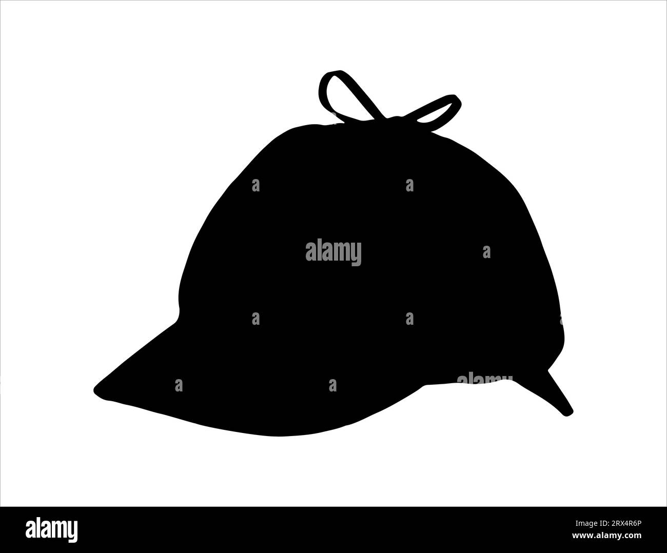 Détective chapeau silhouette vecteur art fond blanc Illustration de Vecteur