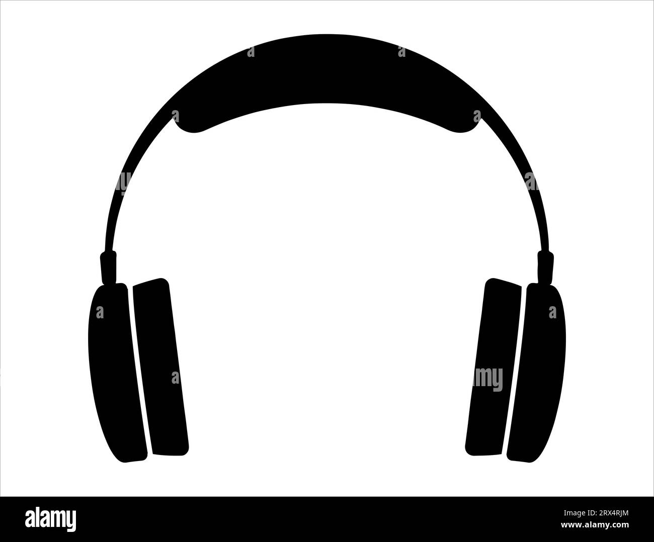 Fond blanc d'art vectoriel de silhouette de casque Illustration de Vecteur