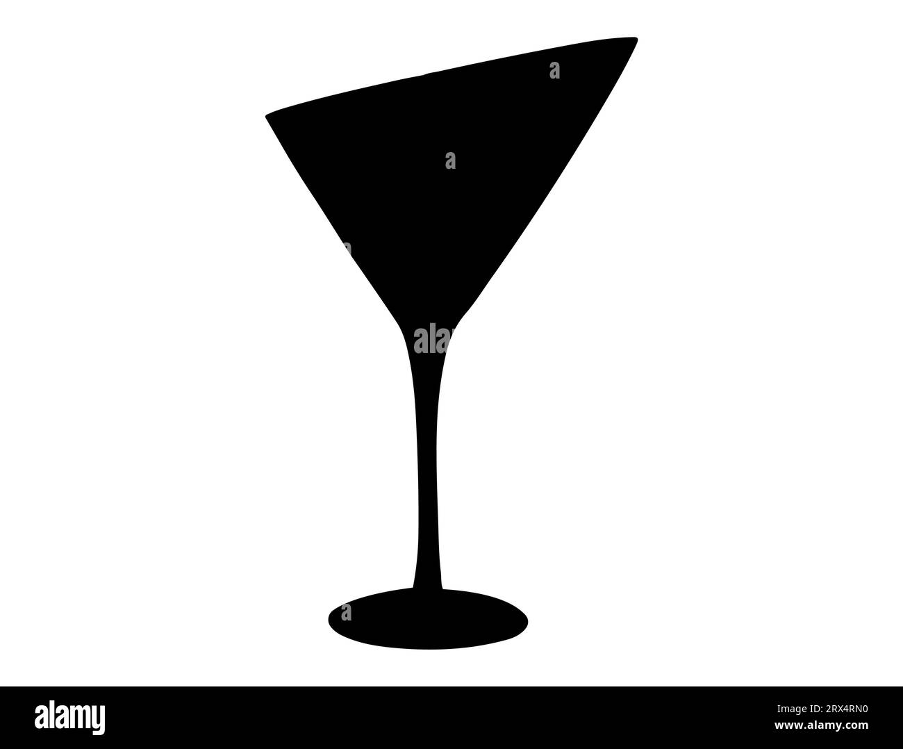 Martini silhouette de verre vector art fond blanc Illustration de Vecteur