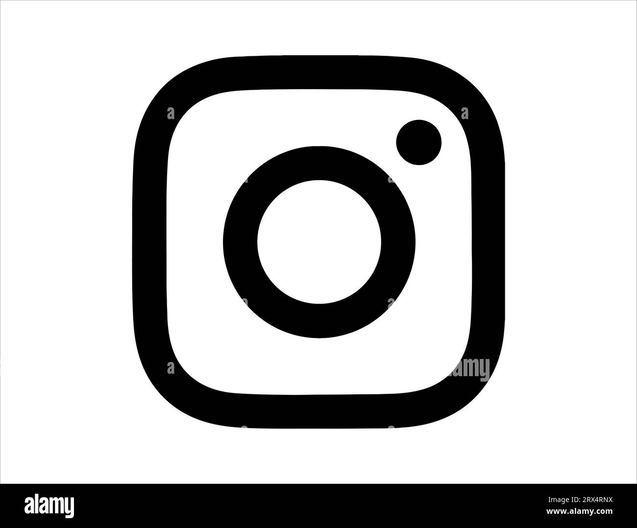 Art vectoriel silhouette d'icône Instagram Illustration de Vecteur