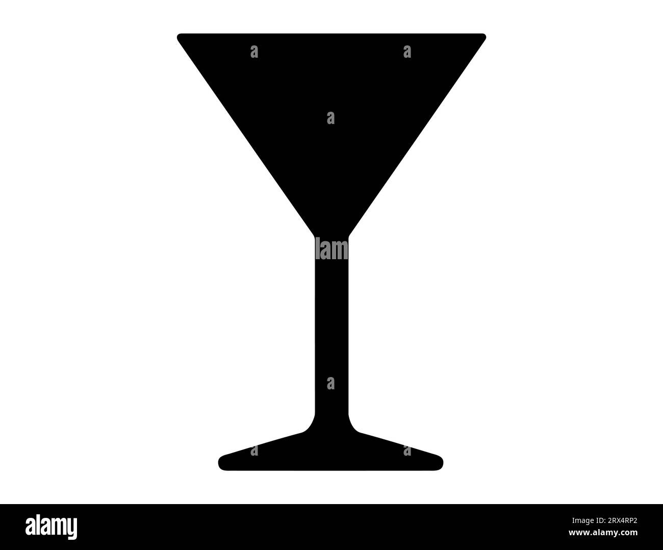 Martini silhouette de verre vector art fond blanc Illustration de Vecteur