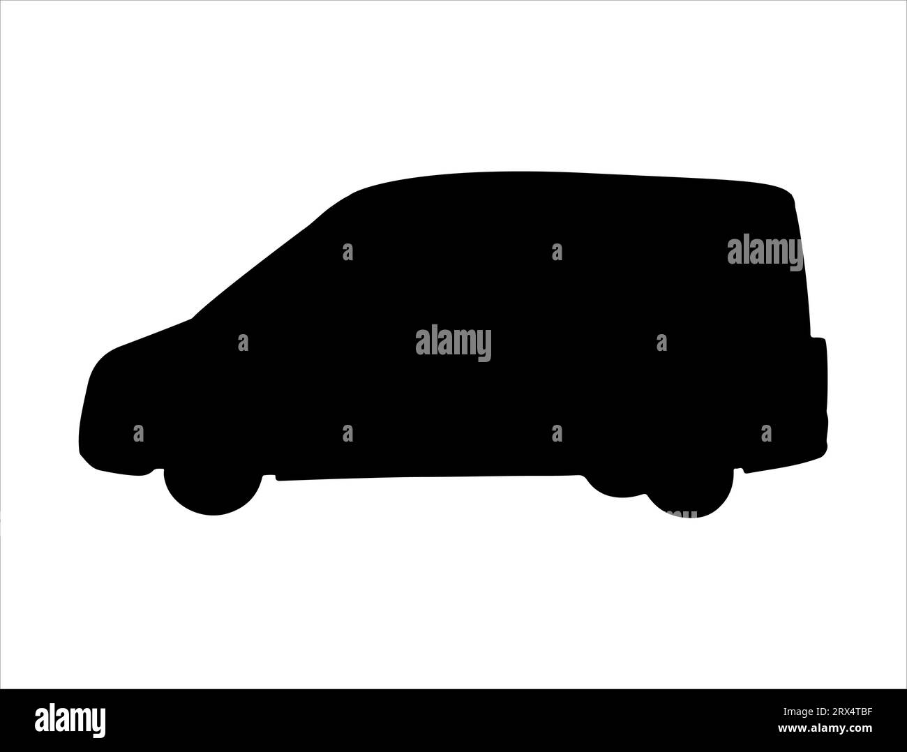 Van silhouette vector art fond blanc Illustration de Vecteur