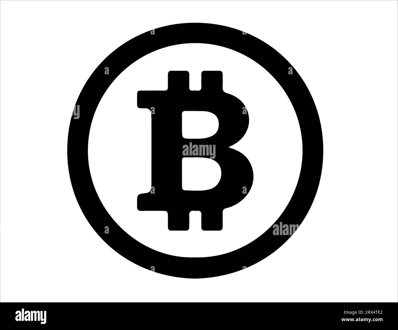 Art vectoriel de signe de monnaie Bitcoin Illustration de Vecteur