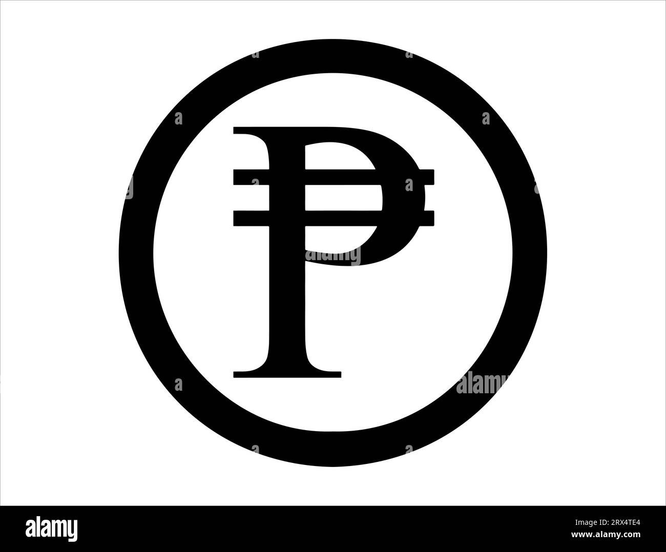 Philippines peso devise signe silhouette art vectoriel Illustration de Vecteur