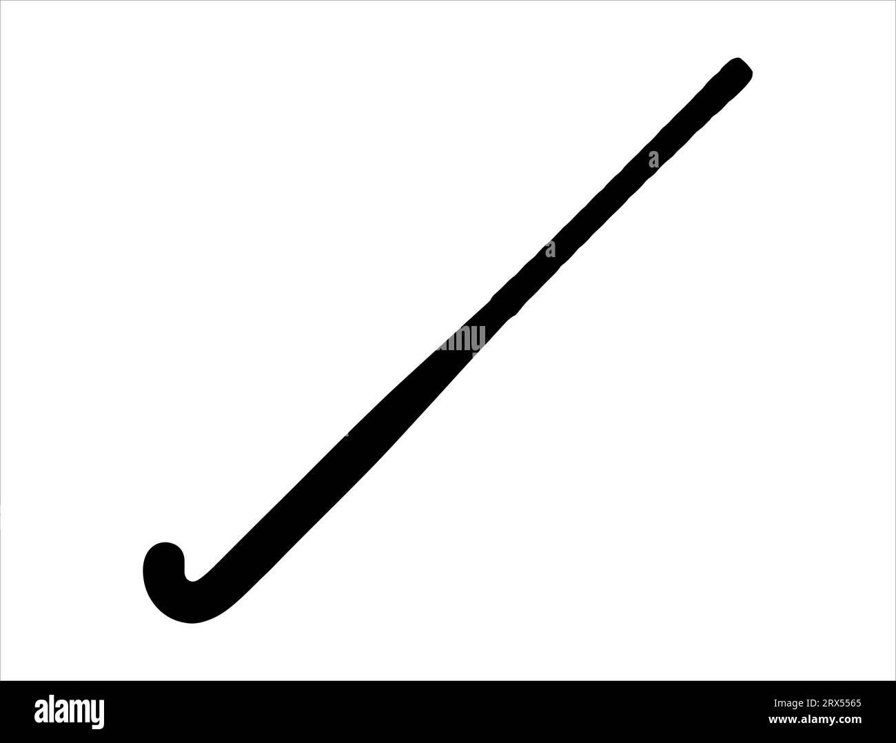 Fond blanc d'art vectoriel silhouette de bâton de hockey Illustration de Vecteur