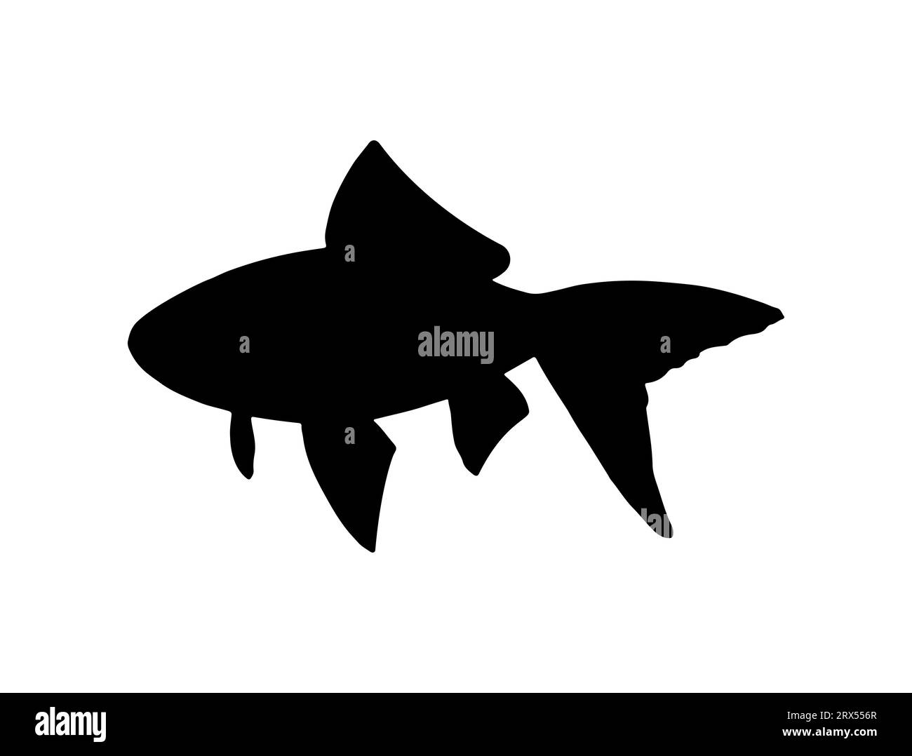 Fond blanc d'art vectoriel silhouette de poisson Illustration de Vecteur