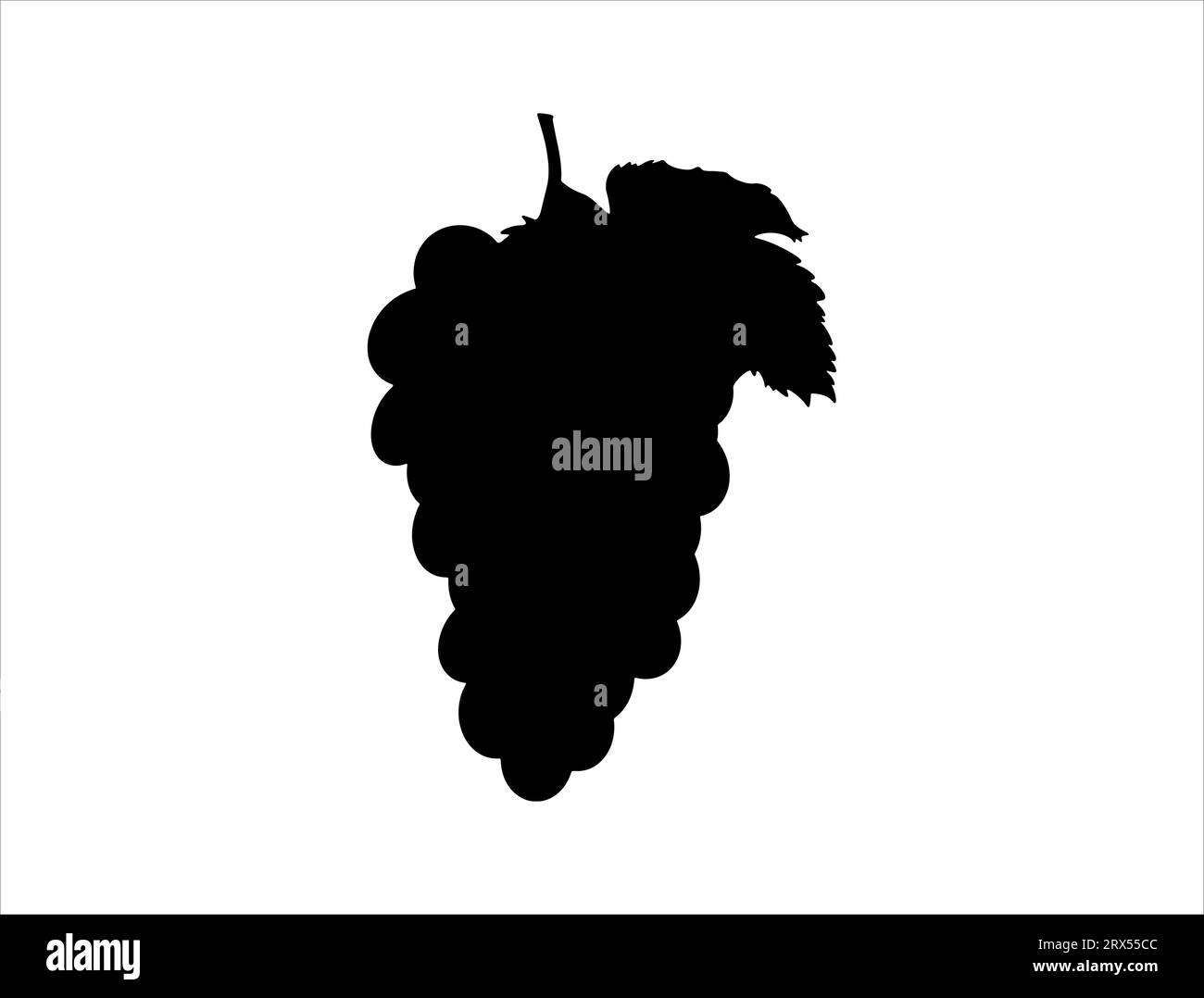 Grapes silhouette vector art fond blanc Illustration de Vecteur