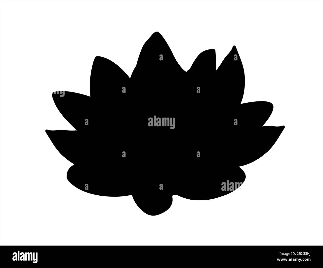 Fond blanc de vecteur art de silhouette de fleur de Lotus Illustration de Vecteur